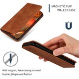 Retro huid feel Business magnetische horizontale Flip lederen case voor Samsung Galaxy A70 (bruin)