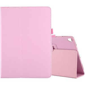 Voor iPad 10 2/10 5 Litchi textuur horizontale Flip lederen draagtas met houder (roze)