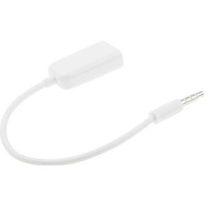 Platte Noodle Stijl 3.5mm Stereo Audio koptelefoon naar 2x Splitter Adapter voor iPhone 5 / iPhone 4 & 4S / 3GS / 3G / iPad 4 / iPad mini 1 / 2 / 3 / iPad 3 / iPad 2 / iTouch wit