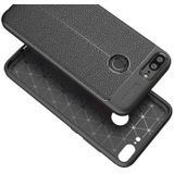 Voor Huawei Honor 10 Lite Litchi textuur zachte TPU beschermende Case (zwart)