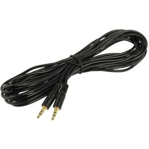 Aux Kabel  3.5mm mannetje Mini Plug Stereo Audio Kabel  Lengte: 5meter (Zwart + Vergulde Connector)