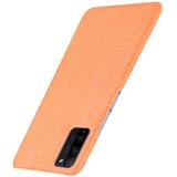 Voor Huawei Honor 30 Youth/Honor 30 Lite Schokbestendige Krokodiltextuur PC + PU Case(Oranje)