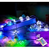 4M 40 LED's RGB Kleurrijke synchrone USB Iron Hollow Ball Lamp Lantaarn Tuin Decoratie Vakantie String Lights