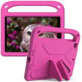 Handle Portable EVA Shockproof Anti Falling Protective Case with Triangle Holder For iPad mini 5 / 4 / 3 / 2 / 1 (Rose Red)