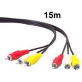 Goede Kwaliteit Audio Video Stereo RCA AV Kabel  Lengte: 15 meter