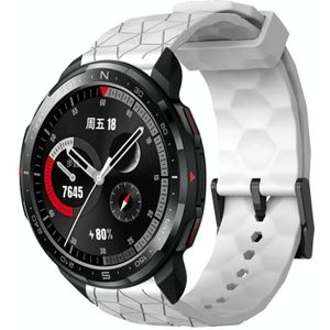 For Honor Watch GS Pro 22 mm voetbalpatroon effen kleur siliconen horlogeband