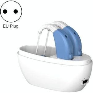 Ouderen kan het gehoorapparaat voor geluidsversterker in rekening brengen  specificatie: EU-stekker (blauwe dubbele machine + witte laadbak)