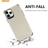 Voor iPhone 11 Pro ENKAY ENK-PC032 Business Series Denim Texture PU Leather + TPU Soft Slim Case Cover (Beige)