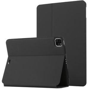 Voor iPad Pro 11 2020 & 2018 Dual-vouwen Horizontale Flip Tablet Leren Case met Houder & Sleep / Wake-up Functie (Zwart)