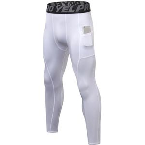Running Training Sweat Wicking Stretch Panty's met zak (kleur: wit formaat: XXL)