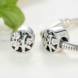 S925 Sterling Silver Beads Hollow Tree Of Life DIY Accessoires