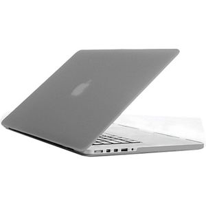 MacBook Pro Retina 15.4 inch Frosted structuur hard Kunststof Hoesje / Case (grijs)