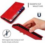 Retro huid voelen Business magnetische horizontale Flip lederen case voor iPhone XS Max (rood)