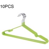 10 STKS huishoudelijke roestvrijstaal PVC coating anti-slip Traceless kleren Droogrek (groen)