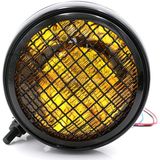 Motorfiets Black Shell Harley Headlight Retro Lamp LED Light Modification Accessoires (Geel)
