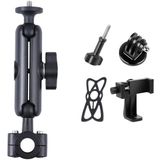 21mm ballhead auto voorstoel stuur vaste mount houder met statief adapter  schroef & telefoon klem & anti-verloren siliconen geval voor GoPro HERO9 zwart / HERO8 zwart / HERO7 / 6 / 5  DJI Osmo Actie  Insta360 een R en andere actie camera's