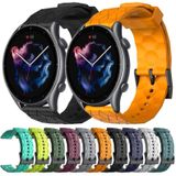 Voor Amazfit GTR 3 Pro 22 mm voetbalpatroon effen kleur siliconen horlogeband
