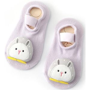 3 paren baby sokken cartoon pop anti-slip anti-slip katoen baby vloer sokken  toyan sokken: s 0-1 jaar oud (paars konijn)
