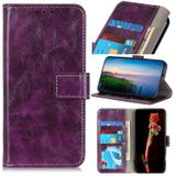 Voor Huawei Mate 40 Pro Retro Crazy Horse Texture Horizontale Flip Lederen Case met Wallet & Holder & Card Slots & Photo Frame(Paars)