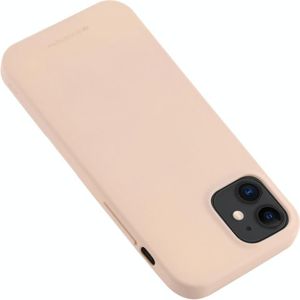 Voor iPhone 12 GOOSPERY SOFT FEELING Liquid TPU Schokbestendige softcase (lichtroze)