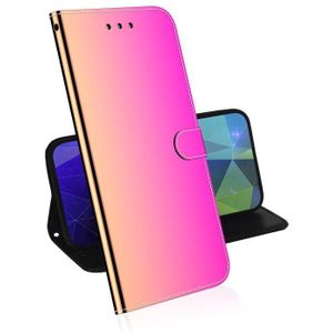 Voor Samsung Galaxy A72 5G Lmitated Mirror Surface Horizontale Flip Lederen Case met Houder & Kaart Slots & Portemonnee & Lanyard (Gradint Kleur)