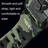 SMAEL 1545D Time heren anti-vallend nachtlampje alarm waterdicht sporthorloge (camouflage kaki)