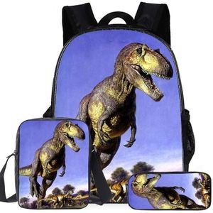 16-inch ZZ11 3 PCS / Set Child Dinosaur School Bag Kindergarten Pupils Backpack