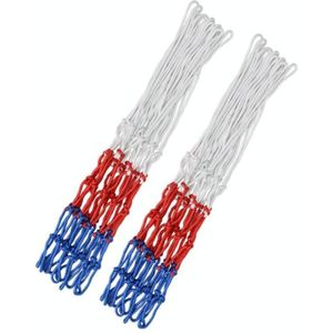 2 paar outdoor ronde touw basketbal net  kleur: 3 0 mm polyester (wit rood blauw)