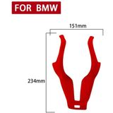 Auto Suede Wrap Thong Shape Stuurwiel Decoratieve Sticker voor BMW F Chassis  Left Drive (Wine Red)