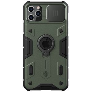 Voor iPhone 11 Pro Max NILLKIN Shockproof CamShield Armor Beschermhoes met onzichtbare ringhouder(groen)