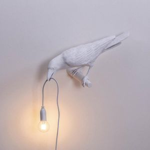 E12 LED Lucky Bird Wall Lamp Tafellamp voor slaapkamer  stijl: uitziende muur lamp  plug: EU plug (wit)