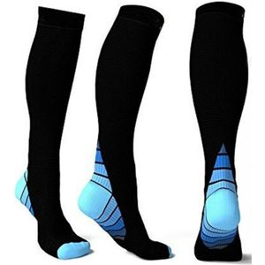 Buitensporten Running Nursing kalf druk sokken functie sokken  maat: L/XL (blauw)