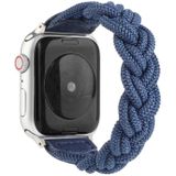 Elastische geweven horlogeband voor Apple Watch Series 6 & SE & 5 & 4 44mm / 3 & 2 & 1 42mm  Lengte:160mm(Blauw)