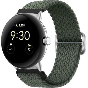 Voor Google Pixel horloge gesp nylon gevlochten horlogeband