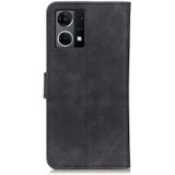 Voor Oppo Reno7 4G / F21 Pro 4G Khazneh retro textuur Horizontaal Flip Leather Phone Case