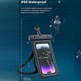 USAMS US-YD013 6 7 inch Sponge Float transparant IP68 waterdicht zwemmen mobiele telefoon tas