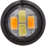 2 stuks 22 5 mm 2W 200LM wit + geel licht 4 LED SMD 5630 Eagle Eye auto Steering Light dagrijverlichting (zwart)