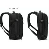 Ozuko 8983 Heren Outdoor Waterproof Rugzak Multi-Function Student Computer Travel Bag  Grootte: 20 inch (met waist bag)(Zwart)