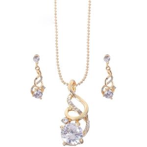 Mode bruiloft Zircon kristallen sieraden sets voor vrouwen