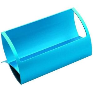 Creatieve metalen kaarthouders Opmerking houders voor Office display Desk visitekaartje houders Bureau accessoires staan clip (blauw)