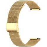 18mm Metal Mesh Polsband Horloge Band voor Fossil Female Sport / Charter HR / Gen 4 Q Venture HR (Goud)