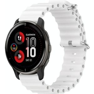 Voor Garmin Venu 2 Plus 20mm Ocean Style siliconen effen kleur horlogeband