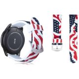 Nationale vlag patroon siliconen polshorloge band voor Samsung Gear S3 22mm (wit)