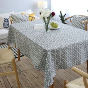 Literaire verse geometrische katoen linnen tafellaken grijze pijl rechthoekige koffietafel doek Bureau doek  grootte: 90x90cm