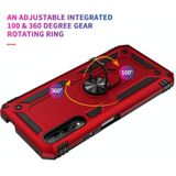 Voor Huawei Y9s Schokbestendige TPU + PC Beschermhoes met 360 graden roterende houder (Rose Red)