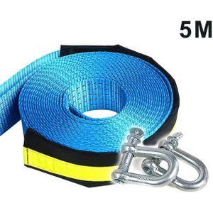 8 ton 5 meter veiligheid auto Emergency helper Sleepkabel reflecterende touw riem met U-vorm haken (5M)