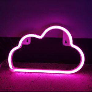 Neon LED Modellering Lamp Decoratie Nachtlicht  Stijl: Roze Cloud