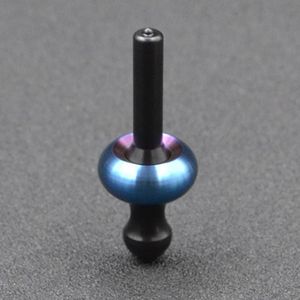 EDC Ginsem Paddestoel Hand Draaiende Gyroscoop Paddestoel Fidget Spinner (Titanium Geroosterd Blauw)