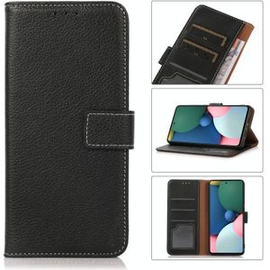 Litchi Texture PU + TPU Horizontal Flip Leather Case with Holder & Card Slots & Wallet For iPhone 13 Pro Max(Black)