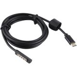 USB-C / Type-C Voeding PD 65W Snellaadkabel voor Microsoft Surface Pro 2  Kabellengte: 1 5 m